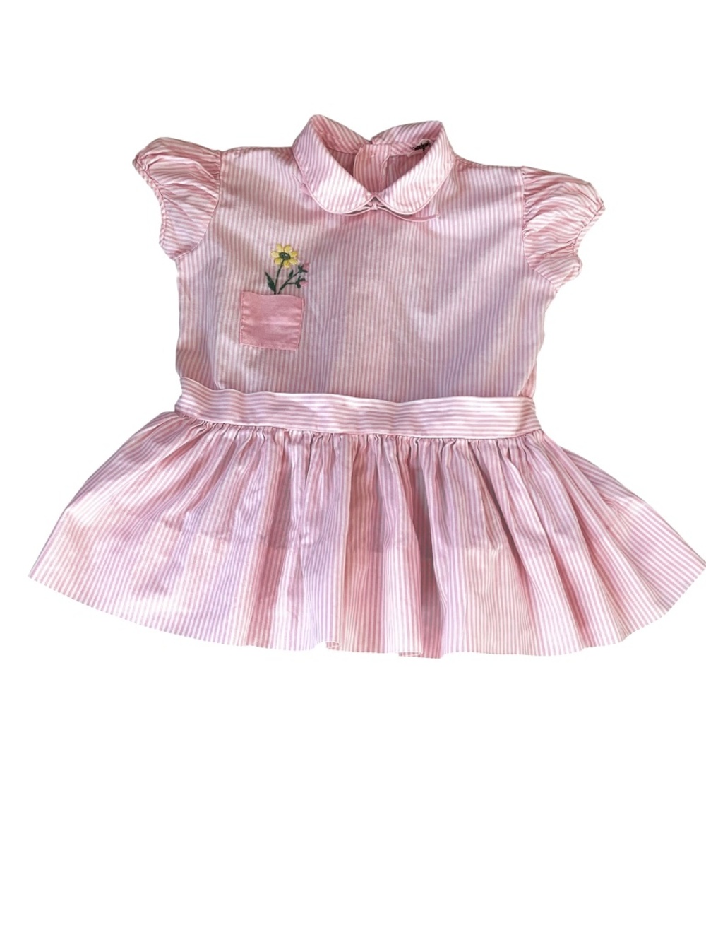 Vintage (1957)  pink and white Alyssa toddler dress, excellent condition!